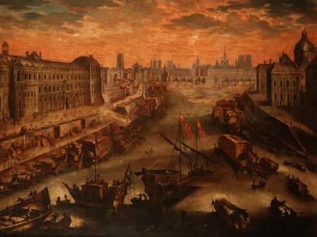 View of Paris from the Pont Royal from Franco-Flemish School