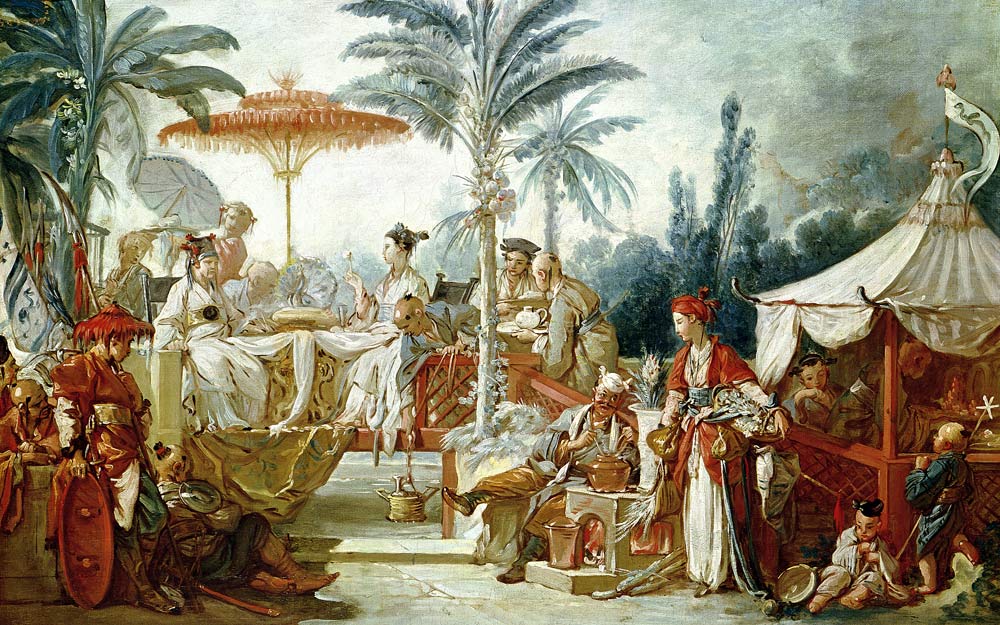 Feast of the Chinese Emperor, study for a tapestry cartoon, c.1742 from François Boucher