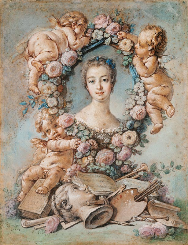 Portrait of the Marquise de Pompadour (1721-1764) from François Boucher