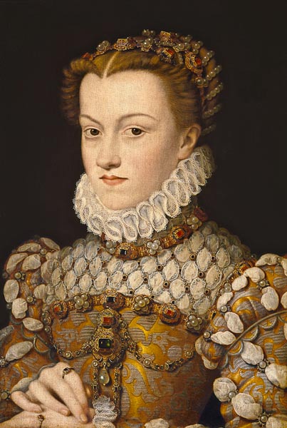 Portrait of Elizabeth of Austria (1554-92) Queen of France from François Clouet