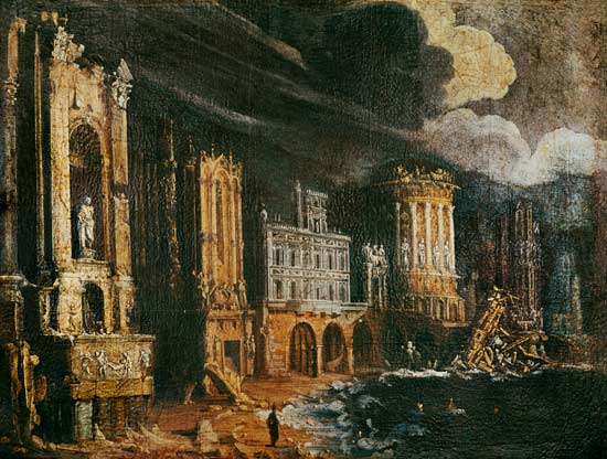 Ruins with the Legend of St. Augustine from François de Desid.Monsu Nome