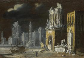 Fantastic Ruins with Saint Augustine and the Child