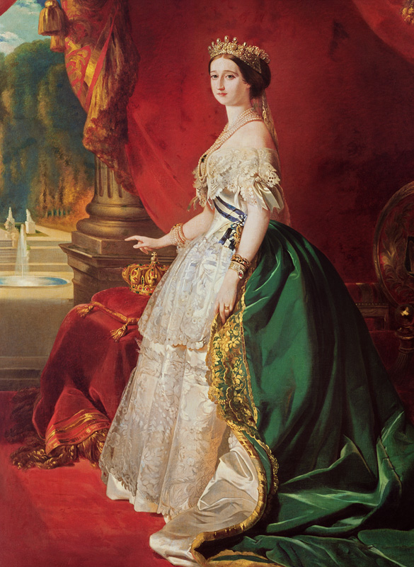Empress Eugenie (1826-1920) after a portrait by Francois Xavier Winterhalter (1806-73) from Francois Gabriel Guillaume Lepaulle