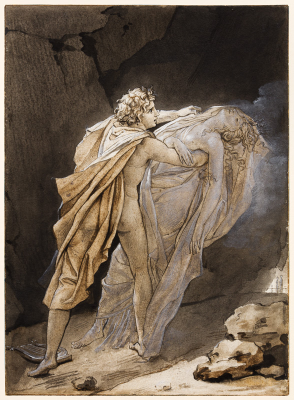 Orpheus tries to hold on to Eurydice from François Gérard