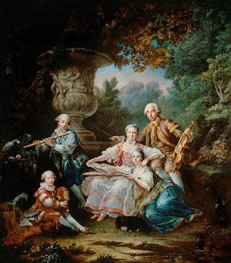 Louis du Bouchet (1645-1716) Marquis de Sourches and his Family