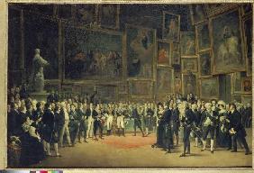 The Karl X. at the presentation of prizes to the artists salon of 1824 on 1-15-1825