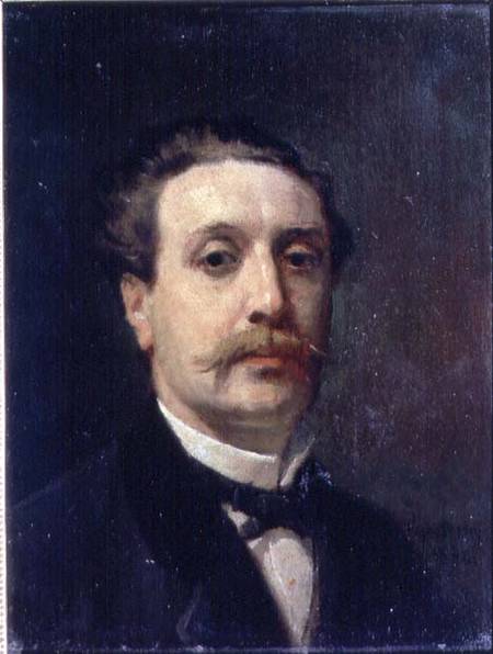 Portrait of Guy de Maupassant (1850-93) from Francois Nicolas Augustin Feyen-Perrin