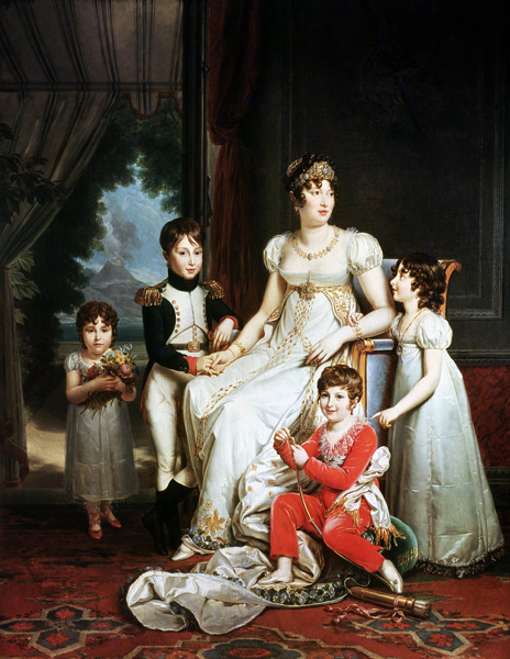 Caroline Bonaparte (1782-1839) and her Children from François Pascal Simon Gérard