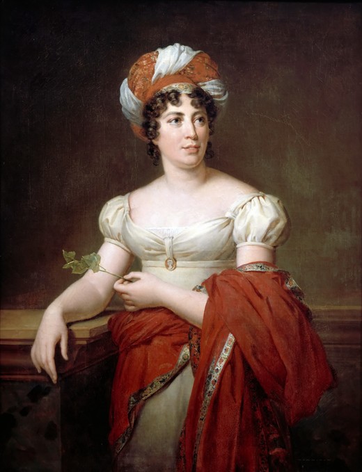 Portrait of the author Baronne Anne Louise Germaine de Staël (1766-1817) from François Pascal Simon Gérard