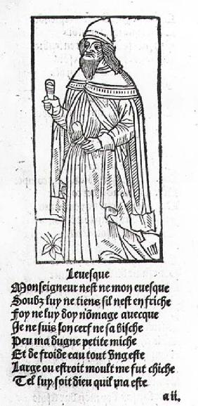 Bishop Thibaud d'Auxigny, from 'Oeuvres'