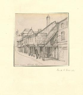 Meat Market, Croydon, 1893 (pencil on paper)