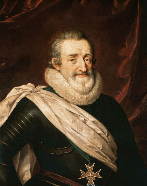 Portrait of Henri IV (1553-1610) King of France from Frans II Pourbus