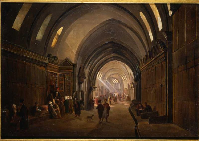 Die Tuchhändler in Basar von Konstantinopel from Frans Vervloet