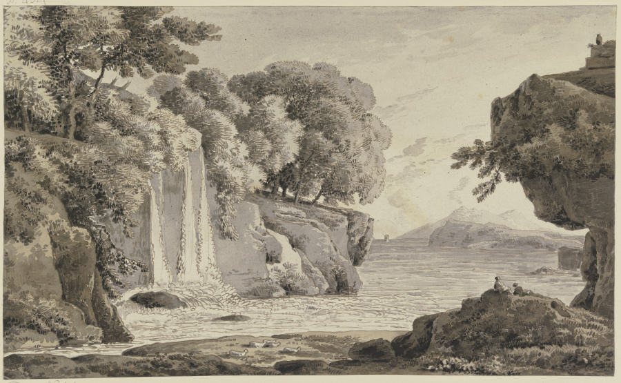 Landschaft mit Felsen und Wasserfall from Franz Innocenz Josef Kobell