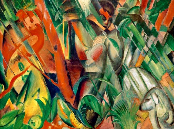 In the rain from Franz Marc