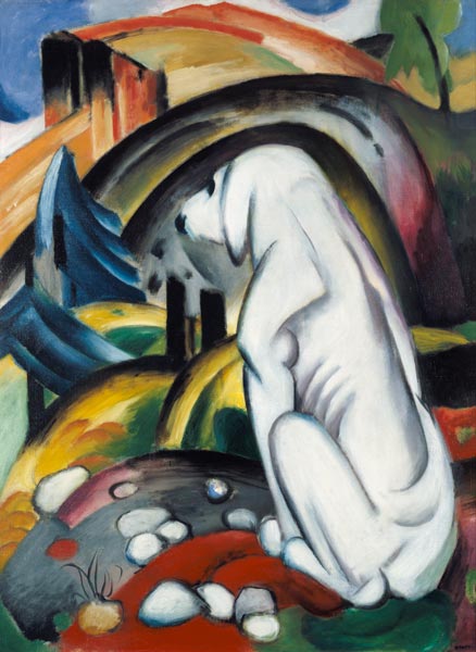 The white dog from Franz Marc
