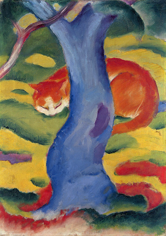 Cat Behind a Tree from Franz Marc