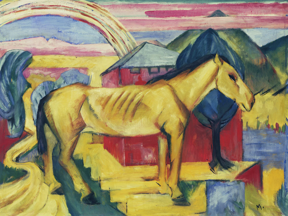 Long yellow horse from Franz Marc