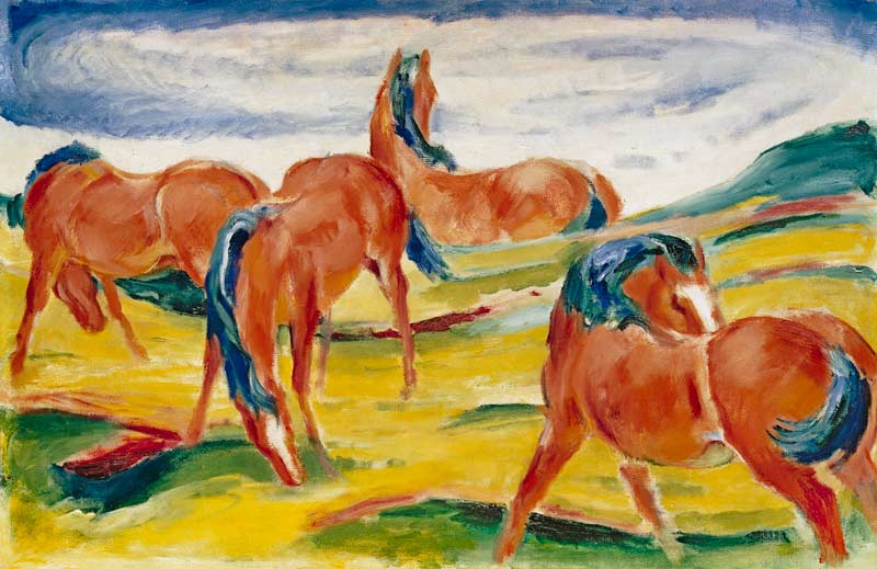 Grazing horses III. from Franz Marc