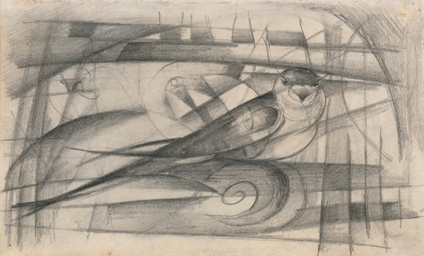 From the sketchbook of the front: Bird from Franz Marc
