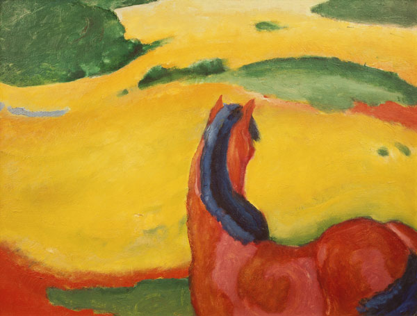 Horse in a landscape from Franz Marc