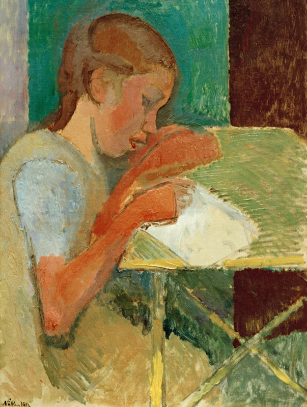 Schreibendes Mädchen from Franz Nolken