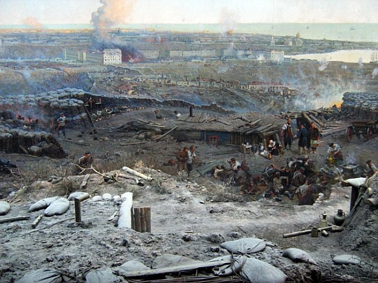 The Siege of Sevastopol Panorama (mixed media) from Franz Roubaud