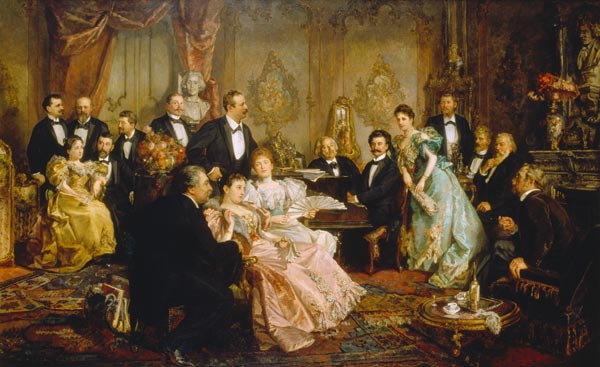 An evening with Johann Strauss. from Franz von Bayros