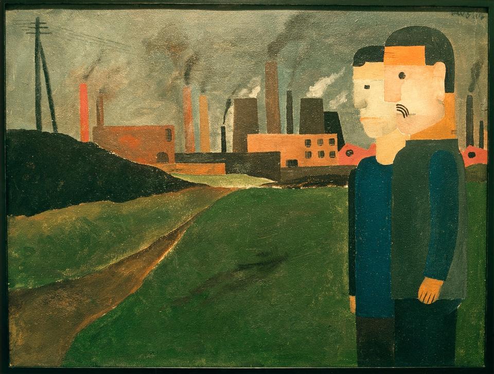 Industrial landscape with workers from Franz W. Seiwert