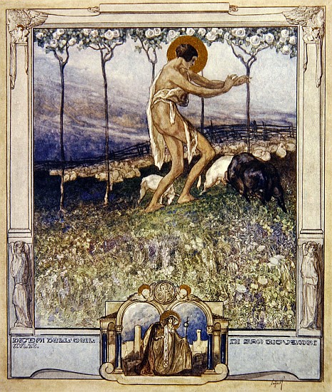 Illustration from Dante''s ''Divine Comedy'', Paradise, Canto XVI from Franz von (Choisy Le Conin) Bayros