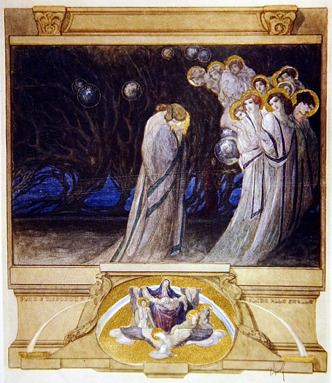 Illustration from Dante''s ''Divine Comedy'', Purgatory, Canto XXXIII from Franz von (Choisy Le Conin) Bayros
