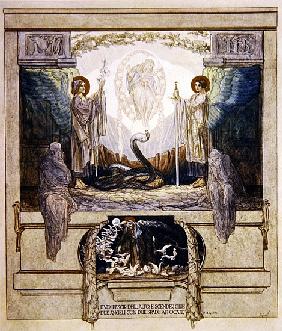 Illustration from Dante''s ''Divine Comedy'', Purgatory, Canto VIII: 24