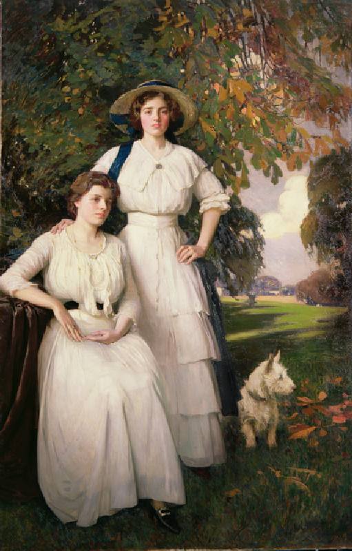 Portrait of Two Young Women in an Autumn Landscape from Fred Hall