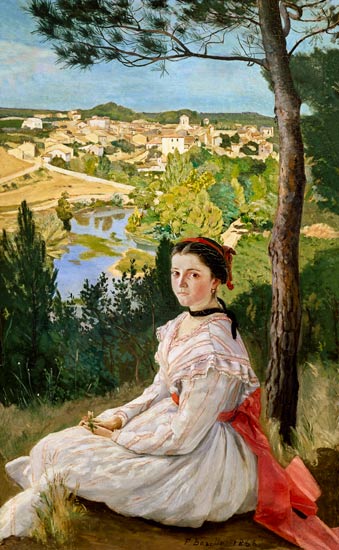 View of the village, Castelnau from Frédéric Bazille