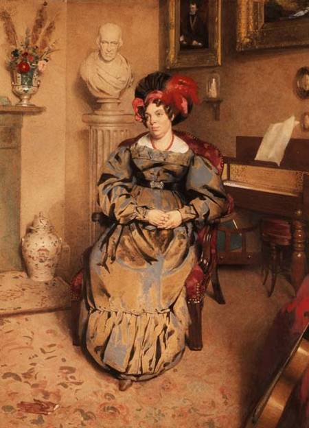 Portrait of a seated lady (watercolour) from Frederic Cruikshank