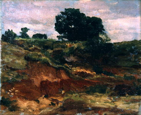 Sketch for a landscape, 'View in Bedfordshire', c.1890 (oil on canvas) from Frederic Leighton