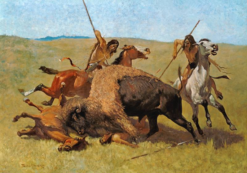 Indian at the buffalo hunting. from Frederic Remington