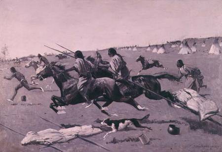 Indian Village Routed: Geronimo Fleeing from Camp from Frederic Remington