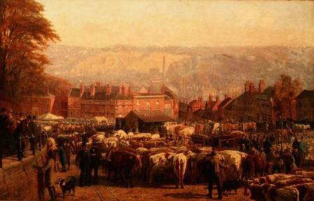 The Hill at Norwich on Market Day from Frederick Bacon Barwell