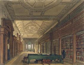 Interior of the Library of Christ Church, illustration from the 'History of Oxford', engraved by Jos