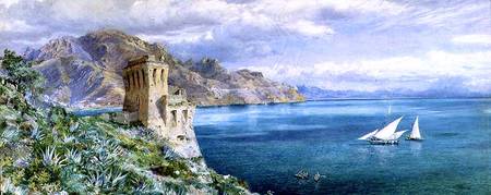 The Old Watch Tower overlooking the Bay of Salerno from Frederick Townsend