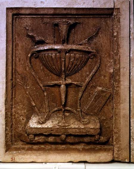 Plaque depicting symbols of glory and prestige from Frederico (Fiori) Barocci