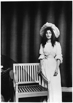 Portrait of Julie Manet aged 16 (1878-1966) 1894 (b/w photo) from French Photographer, (20th century)