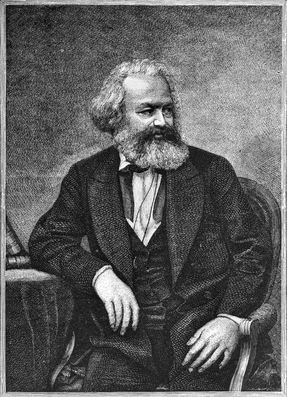 Portrait of Karl Marx (1818-83) 1857 from French School