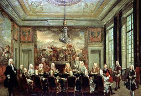 The Council of Regency for the Minority of Louis XV (1710-74) from French School