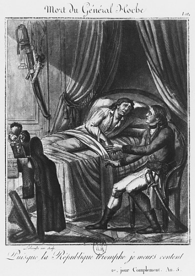 Death of General Louis Lazare Hoche on 19th September 1797; engraved by Labrousse (18th century) from French School