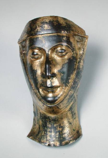 Funerary mask of the wife of Herbert Lanier (d.1290) from French School