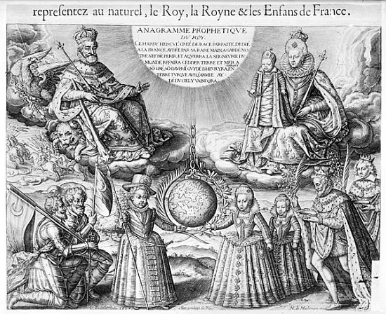 Henri IV (1553-1610) with his Family from French School