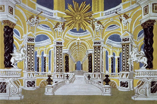 Set design for ''The Magic Flute'' by Wolfgang Amadeus Mozart (1756-91) from French School