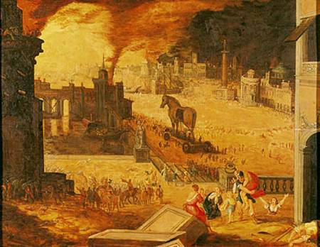 The Siege of Troy from French School